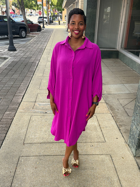 Magenta Luxe Dress